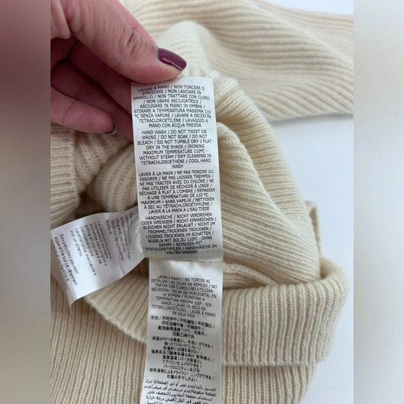 NWT $1100 Stella McCartney Asymmetrical Wool Cashmere Mock Neck Sweater Size 42 - Picture 3 of 10